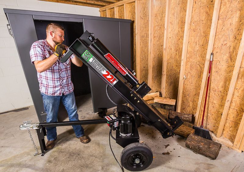 Swisher Timber Brute Eco Split 22 Ton Electric Log Splitter | Model LS22E | 25" Opening | 120V Electric Motor | Hydraulic Flow 10 to 30 GPM | Horsepower 15 To 50+ HP | For Skid Steers & Tractors