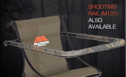 Millennium Treestands M100 Ultralite Hang-On Stand | Model M-100-SL | Width 20" | Capacity 300 lb | Tree Mount