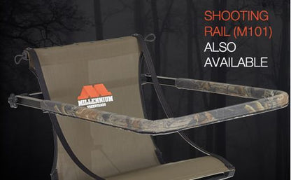 Millennium Treestands M100 Ultralite Hang-On Stand | Model M-100-SL | Width 20" | Capacity 300 lb | Tree Mount