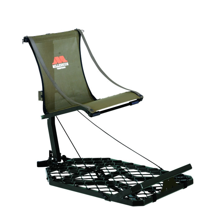 Millennium Treestands M150 Monster Hang-On Stand | Model M-150-SL | Platform 24" x 37" | Capacity 300 lb | Tree Stand