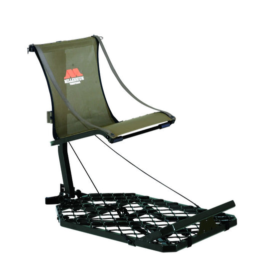 Millennium Treestands M150 Monster Hang-On Stand | Model M-150-SL | Platform 24" x 37" | Capacity 300 lb | Tree Stand