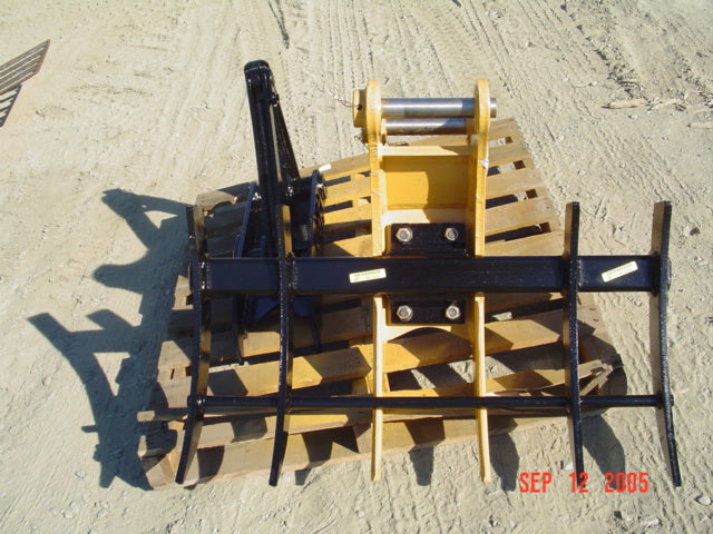 IS ATTACHMENT AR400 STEEL TREE STUMPER AND RAKE FOR 650 LBS SMALL/MINI EXCAVATOR