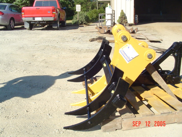 IS ATTACHMENT AR400 STEEL TREE STUMPER AND RAKE FOR 650 LBS SMALL/MINI EXCAVATOR