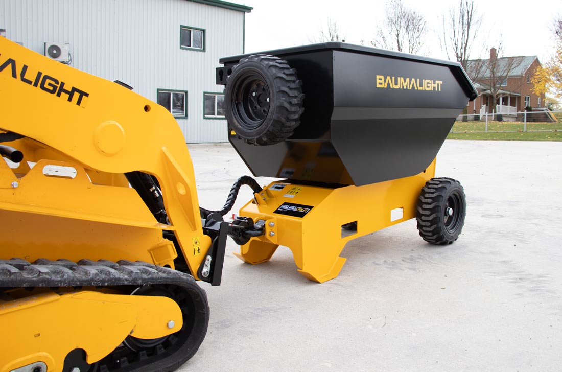 Baumalight Trailer Dumper | Model DW51QT | Width 35.5" | 5-10 GPM | For Mini Skid Steers