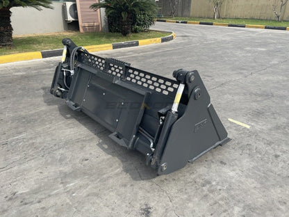 Bedrock Attachments Multipurpose Bucket | Width 72" | Model SKMPB-72-E | Cutting Edge | Hydraulic Flow Range: 15-25 GPM | For Skid Steer