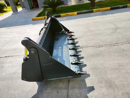 Bedrock Attachments Multipurpose Bucket | Width 72" | Model SKMPB-72-T | 7 Teeth | Hydraulic Flow Range: 15-25 GPM | For Skid Steer