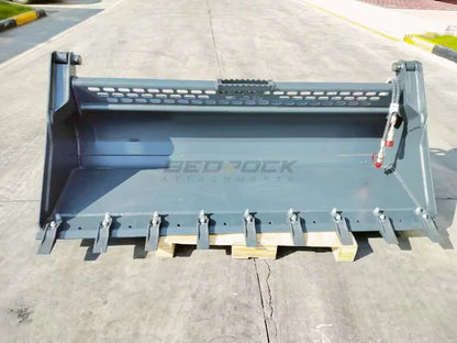 Bedrock Attachments Multipurpose Bucket | Width 78" | Model SKMPB-78-T | 7 Teeth | Hydraulic Flow Range: 15-25 GPM | For Skid Steer