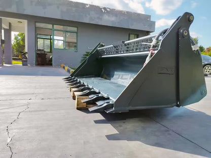 Bedrock Attachments Multipurpose Bucket | Width 78" | Model SKMPB-78-T | 7 Teeth | Hydraulic Flow Range: 15-25 GPM | For Skid Steer