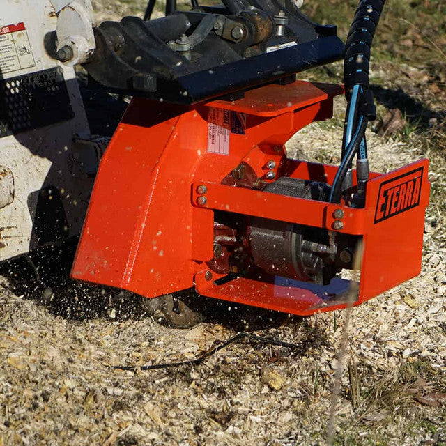 Eterra Attachments Stump Grinder | Vortex | 27"-31" Cutting Wheel | 18"-20"+ Cutting Depth | For Standard & High-Flow Skid Steers