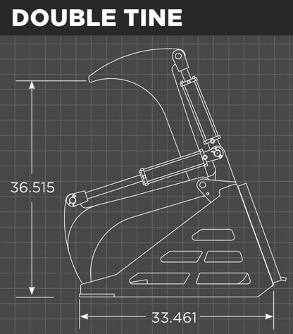 Loflin Fabrication | Compact Tractor Rock Bucket Grapple | 60"-84" Width | 36½" Opening | 25–50 HP | For Tractors