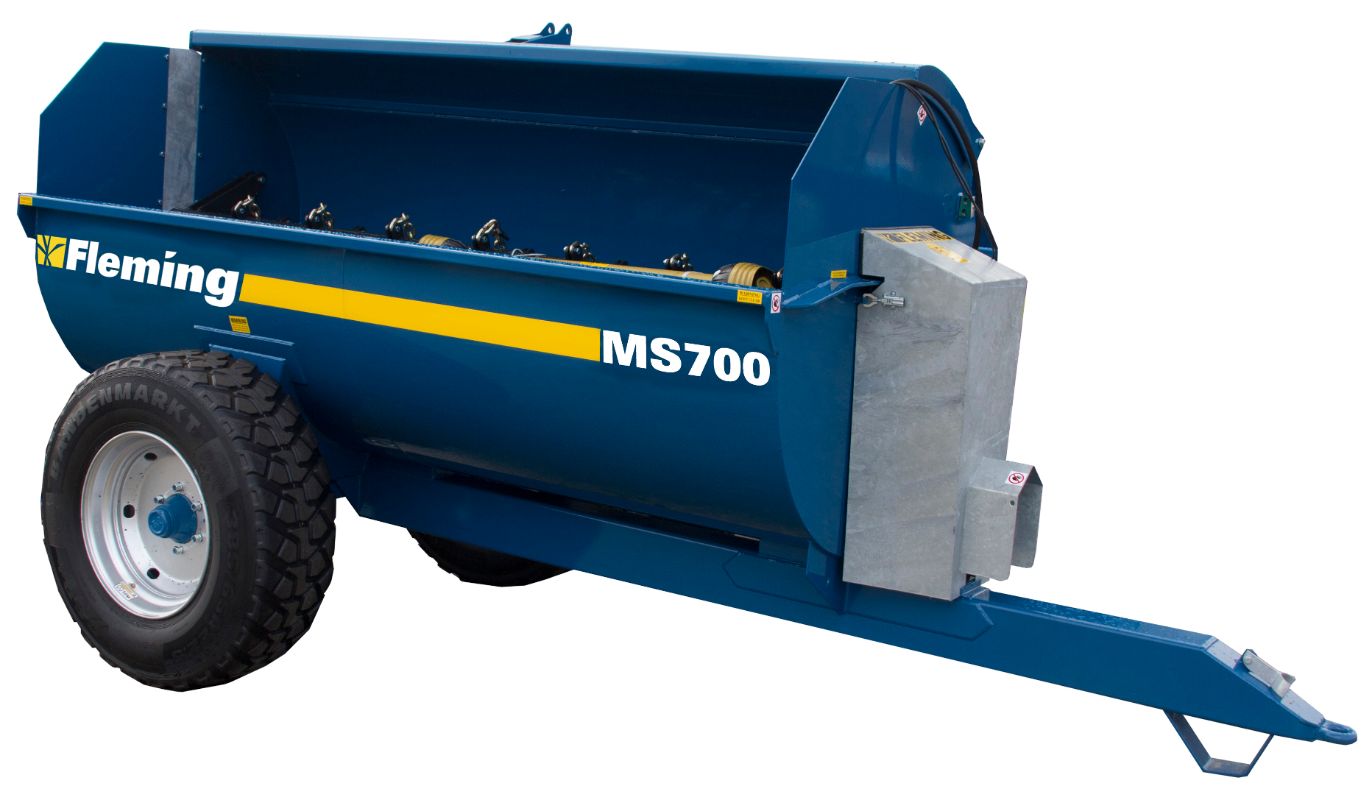 Fleming Muck Spreader | Model MS700 | Width 81" | 60-100 HP | For Tractor & Loaders