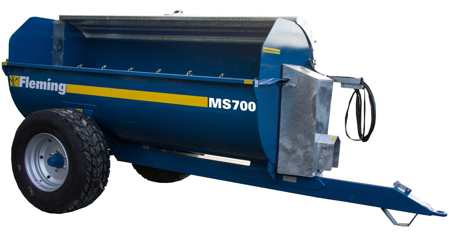 Fleming Muck Spreader | Model MS700 | Width 81" | 60-100 HP | For Tractor & Loaders
