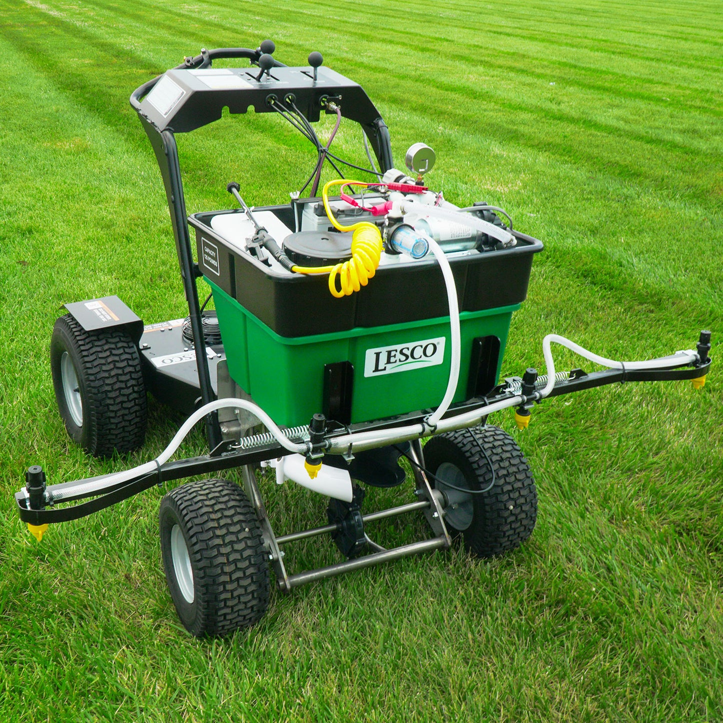 Spyker Drop-In Boom Sprayer | Model SPYDSB-9G | 62" Boom | 80" Spray Width | 9-Gallon Tank | Up to 30,000 Sq Ft Coverage | For Spyker S100 & Lesco Ride-On Spreaders