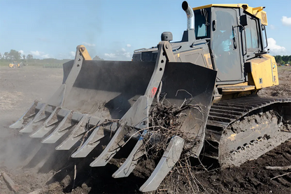 Solesbee’s Multi-Fit Dozer Rake | Width 9'-14' | 2" Tooth Width | Adjustable Pin Settings | For Dozers