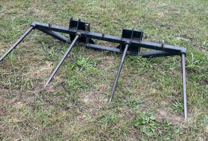 Top Dog Attachments Double Bale Spear | Width 46" | Weight 325 lbs | Max Lift Capacity 3,000 lbs | For Skid Steer