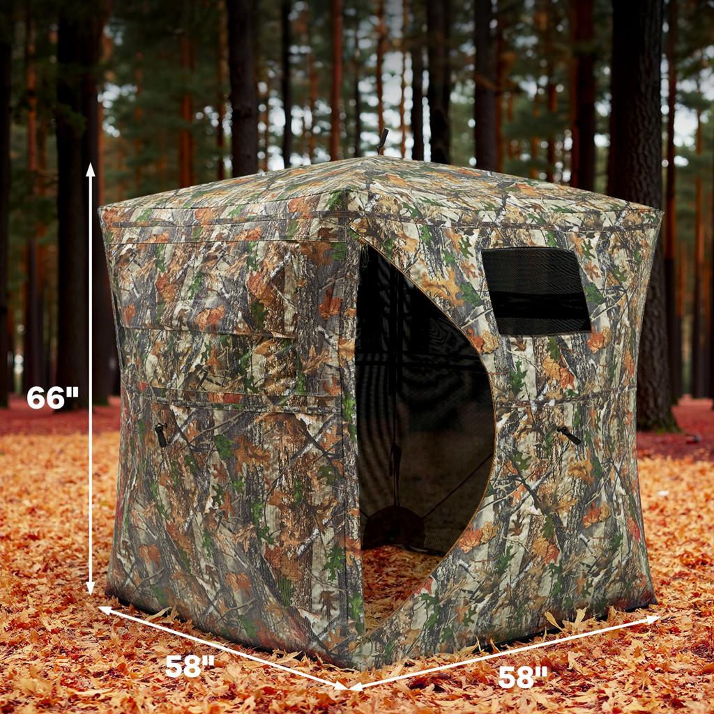 Millennium Treestands Antler Shak 30/30 Ground Blind | Model GB-030-30 | Size 58" x 58" x 70" | 3-Person Hunting Blind