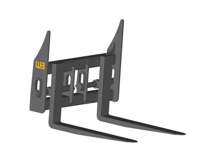 Werk Brau Oil Field Forks | 10,000 lb Capacity | 8–30+ GPM | For Wheel Loader