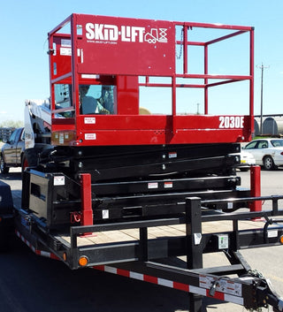 Skid‑Lift Hydraulic Scissor Lift Attachments | Model 1908E HD | Working Height 25′ | 15-20 GPM | For Skid Steers