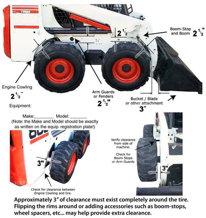 McLaren Industries Rubber OTT Over The Tire Tracks | Width Fits 10"–14" Tires | 8 To 25 GPM | For Skid Steer