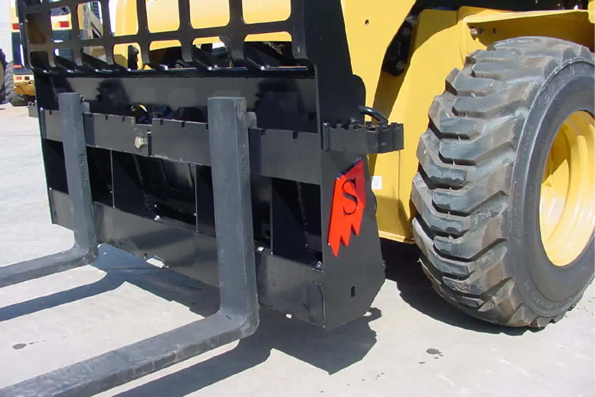 Solesbee’s Heavy-Duty Pallet Forks | SPF Series | Tine Length 48"-72" | Hydraulic Flow Range 15 – 25 GPM | For Skid Steers