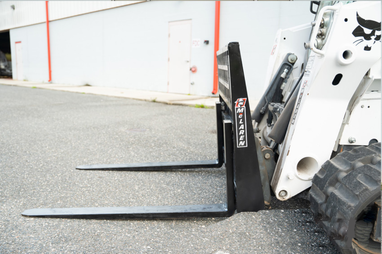 McLaren Industries Pallet Fork | 48" Length | 5,500 lb Capacity | 8 To 25 GPM | For Skid Steer