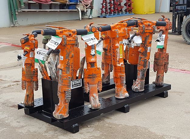 Star Industries Paver Breaking Pallet | Wide 29.5” | Capacity Stores 10 Breakers