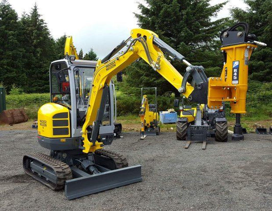 Arrowhead | Rockdrill's Post Driver Series | Models R-40 To R-75 | Diameter 2.75"–3.0" | Machine Size 0.7–8.5 Tons | For Excavators