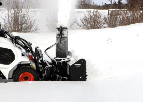 Erskine Mini Hydraulic Snowblower SB300 Series | Cut of Width 48”, 55” & 61” | 11-22 GPM Hydraulic Flow | For Mini Skid Steer