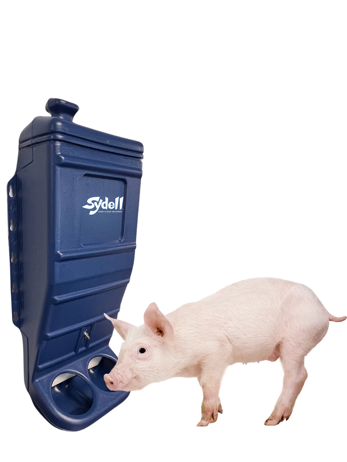 Sydell Blue Poly Mineral & Grain Feeder | #1013C / #1013 | 25 lb Capacity | For Sheep & Goat