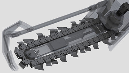 Baumalight Trencher | Model TN-760 | Width 6" - 10" | Hydraulic Flow Range 20-42 GPM | For Skid Steers