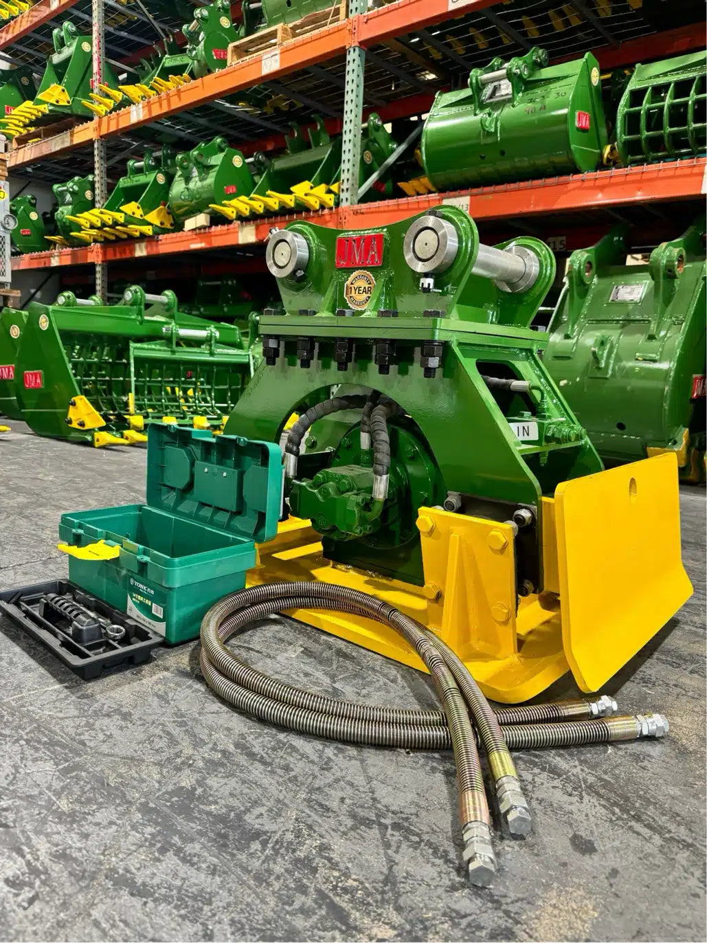 JMA Attachments Plate Compactor | Pin Size 50mm | For 7 – 10 Tons Mini ...