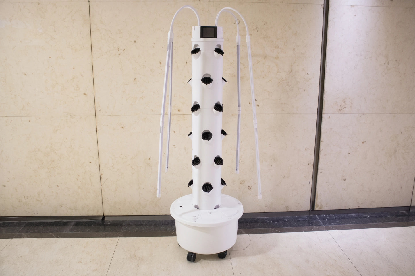 Lyine Vertical Hydroponic Tower | Model 4P6 Touchscreen Version | Height 61" | 24 Plant Sites | For Indoor Growing System