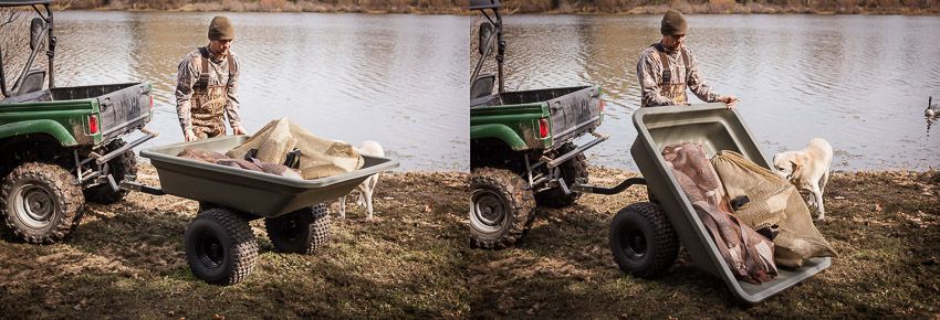 Swisher Heavy-Duty ATV Poly Cart | Model 12007 | Cart Capacity 16 Cubic Ft | Horsepower 15-20 HP | For ATVs/UTVs