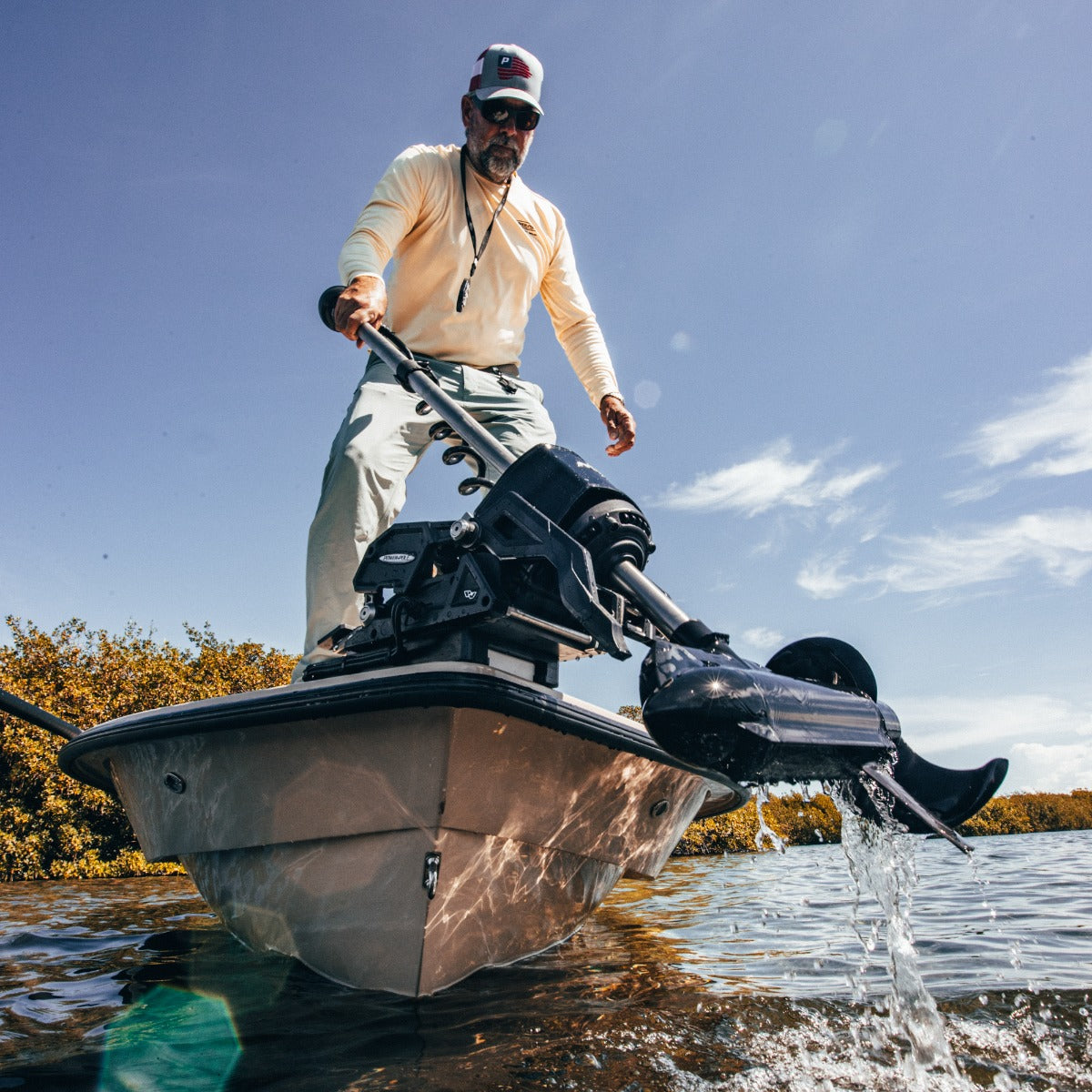 Power Pole | Trolling Motor | Move PV | Brushless Motor | 72” Shaft | 78 - 100 lbs Thrust | 24V - 36V | Saltwater & Freshwater Bow-Mount