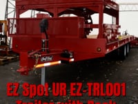 EZ Spot UR Attachment Trailer With Rack | Model EZ-TRL001 | 28' x 8'6" Deck | 25,000 lbs GVWR | 20–30 GPM | 3–5 Tons | For Skid Steer, Compact Track Loaders, Wheel Loaders, Excavators, Mini Excavators, Telehandlers & Backhoes
