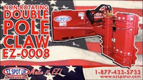 Ez Spot UR Attachment Double Pole Claw | Model EZ-0008 | Jaw Opening 14" | 20–30 GPM | 3–5 Tons | For Skid Steer, Compact Track Loaders, Wheel Loaders, Excavators, Mini Excavators, Telehandlers & Backhoes