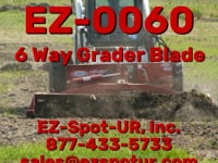 EZ Spot UR Attachment Six Way Grader Blade | Model EZ-0060 | Width 104"–108" | 20–30 GPM | 3–5 Tons | For Skid Steer, Compact Track Loaders, Wheel Loaders, Excavators, Mini Excavators, Telehandlers & Backhoes