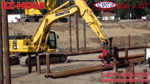 Ez Spot Ur Attachment Heavy Duty Pole Setter | Model EZ-HD08 | Jaw Opening 21" | 20–30 GPM | 3–5 Tons | For Skid Steer, Compact Track Loaders, Wheel Loaders, Excavators, Mini Excavators, Telehandlers & Backhoes