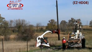Ez Spot Ur Attachment Heavy Duty Pole Setter | Model EZ-HD08 | Jaw Opening 21" | 20–30 GPM | 3–5 Tons | For Skid Steer, Compact Track Loaders, Wheel Loaders, Excavators, Mini Excavators, Telehandlers & Backhoes