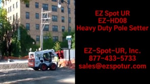 Ez Spot Ur Attachment Heavy Duty Pole Setter | Model EZ-HD08 | Jaw Opening 21" | 20–30 GPM | 3–5 Tons | For Skid Steer, Compact Track Loaders, Wheel Loaders, Excavators, Mini Excavators, Telehandlers & Backhoes