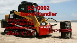 EZ Spot UR Attachment Barrel Handler | Model EZ-0002 | Jaw Opening 21"–39.5" | 20–30 GPM | 3–5 Ton | For Skid Steer, Compact Track Loaders, Wheel Loaders, Excavators, Mini Excavators, Telehandlers & Backhoes