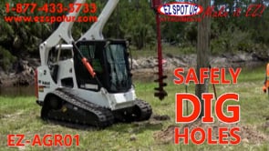 Ez Spot UR Attachment Auger | EZ-AGR01 Model | Bit Diameter 18–24" | 40 GPM | 3–5 Ton | For Skid Steer, Compact Track Loaders, Wheel Loaders, Excavators, Mini Excavators, Telehandlers & Backhoes