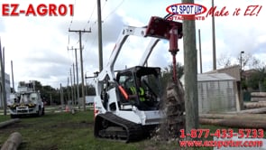 Ez Spot UR Attachment Auger | EZ-AGR01 Model | Bit Diameter 18–24" | 40 GPM | 3–5 Ton | For Skid Steer, Compact Track Loaders, Wheel Loaders, Excavators, Mini Excavators, Telehandlers & Backhoes