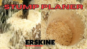 Erskine Stump Planer | 12" & 16" Cutting Depth | 3,000–5,500 ft-lbs Torque | 15–30 GPM | For Skid Steer