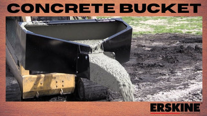 Erskine Concrete Bucket | Width 60” | 0.50 Yard Capacity | 10–20 GPM | For Skid Steer