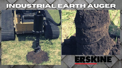 Erskine Industrial Earth Auger Drive | Model 1025PD | 48” Max Diameter | 10–25 GPM | 2–9+ Tons | For Skid Steers & Excavators