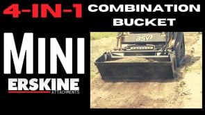 Erskine Mini 4-in-1 Combination Bucket | Width 49.5" | 10–20 GPM | For Mini Skid Steers & Compact Loaders
