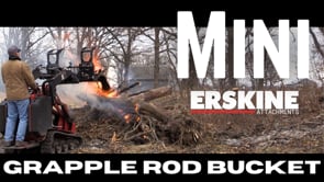 Erskine Mini Grapple Rod Bucket | Width 49.75" | 5–20 GPM | For Mini Skid Steers & Compact Loaders