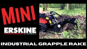 Erskine Mini Industrial Grapple Rake | 48.63" Width | 10–20 GPM | For Mini Skid Steers & Compact Loaders