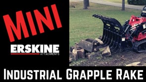 Erskine Mini Industrial Grapple Rake | 48.63" Width | 10–20 GPM | For Mini Skid Steers & Compact Loaders